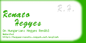renato hegyes business card