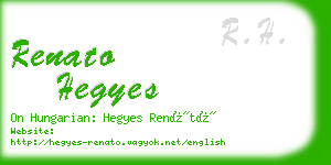 renato hegyes business card